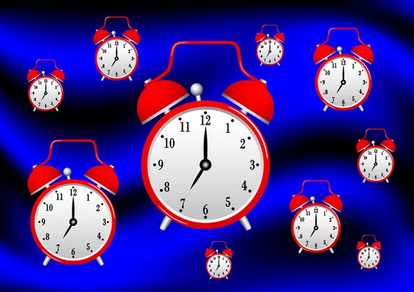 Relojes de alarma rojos — Archivo Imágenes Vectoriales