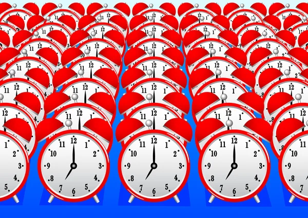 Rood alarm klokken — Stockvector