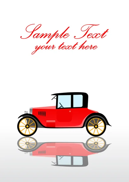 Rojo coche Vintage — Archivo Imágenes Vectoriales