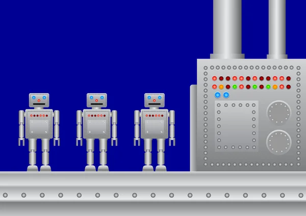 Tre nya robotar — Stock vektor