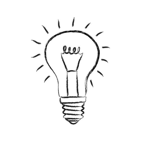 Croquis de l'ampoule sur fond blanc — Image vectorielle