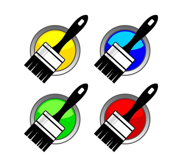 Paintbrush icon — Stock Vector