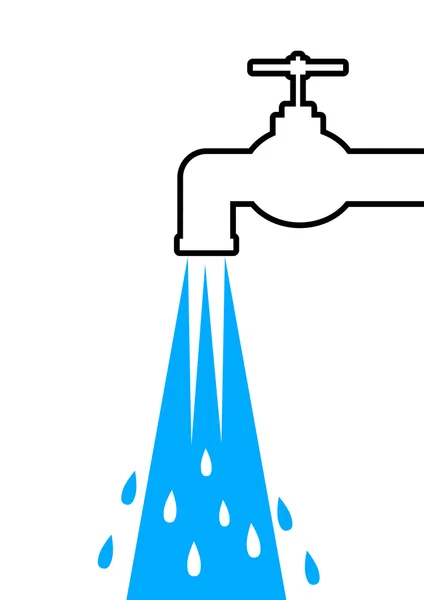 Wasserhahn-Symbol — Stockvektor