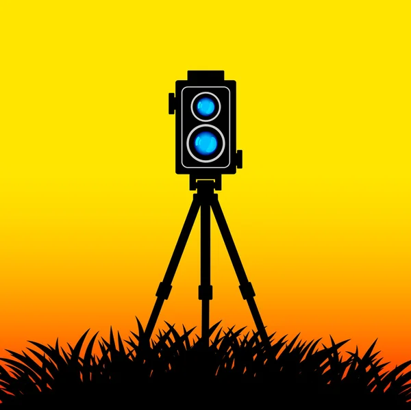 Černá silueta Camera — Stockový vektor