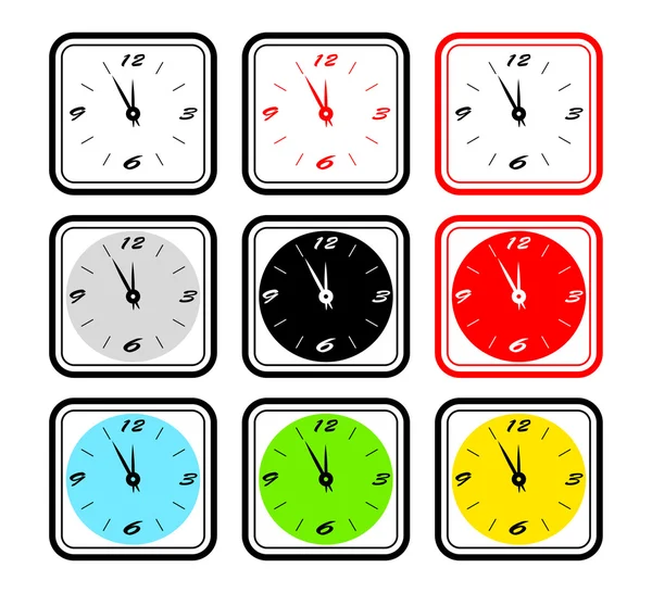Horloge collection — Image vectorielle