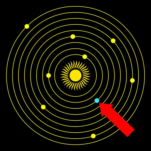 太阳能系统的象征 — 图库矢量图片