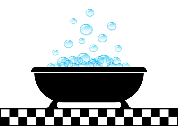 Icona vasca da bagno — Vettoriale Stock