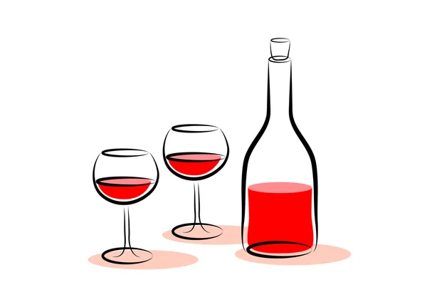 Rött vin — Stock vektor