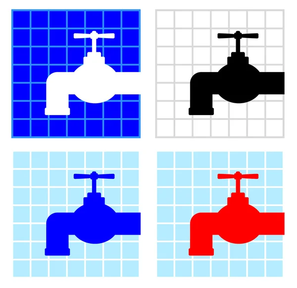 Icone del rubinetto — Vettoriale Stock