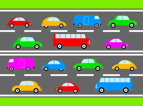 Colorful cars — Stock Vector