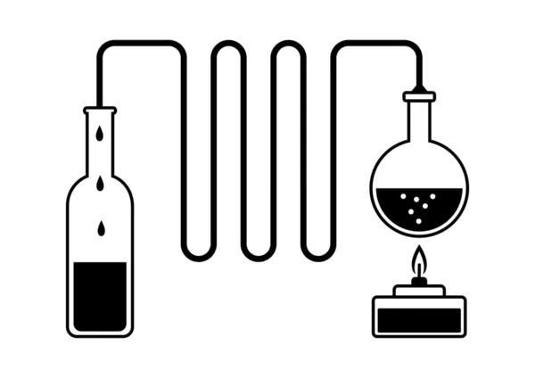 Kit de destilación — Vector de stock