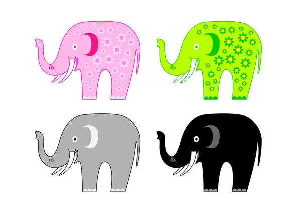Zbiór słonie — Wektor stockowy