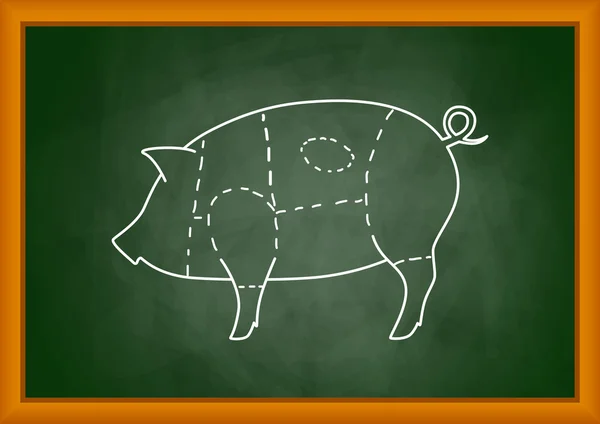 Dibujo del cerdo — Vector de stock
