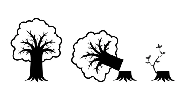 Icono del árbol — Archivo Imágenes Vectoriales