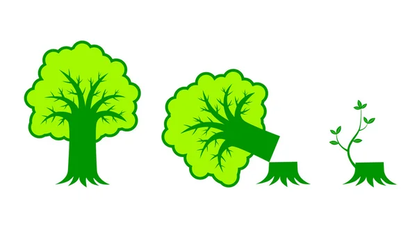Träd-ikonen — Stock vektor