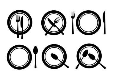 Collection of plates clipart