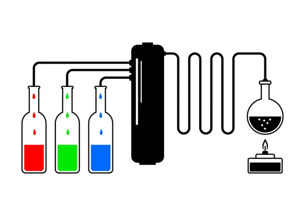 Distillation kit — Stock Vector