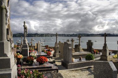 Cemetery in Brittany, clipart