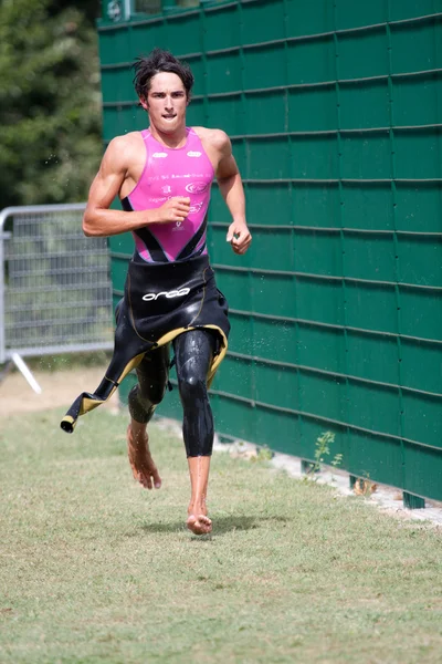 Manliga löpare, triathlon — Stockfoto