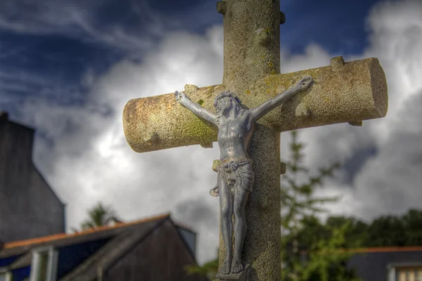 Una cruz de piedra — Foto de Stock
