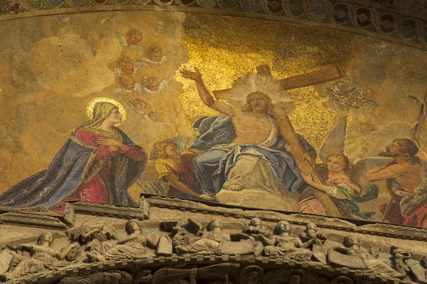 Close-up de um dos mosaicos da Basílica de São Marcos em Veneza — Fotografia de Stock