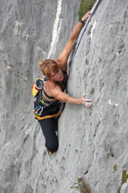 Female rock climber clipart