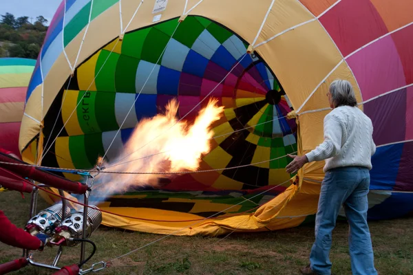 Sıcak hava balon şişirme — Stok fotoğraf