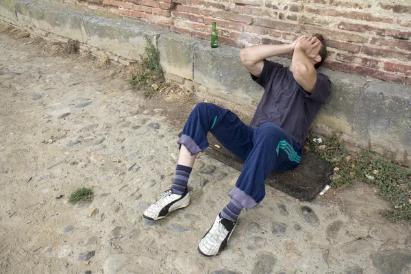 Miserable homeless man — Stock Photo, Image