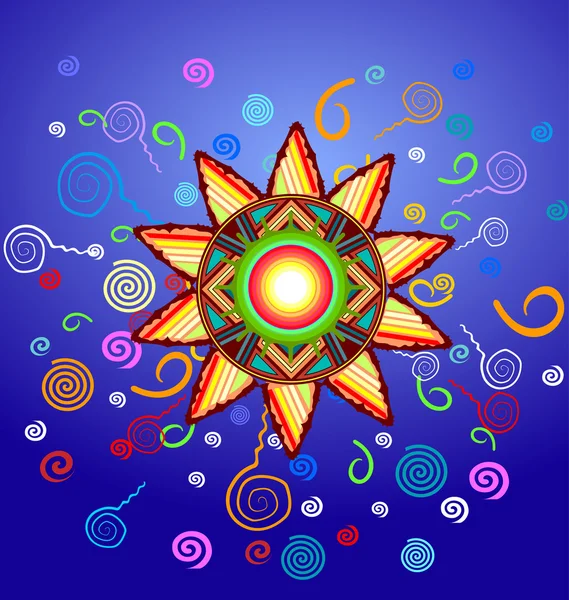 Vecteur soleil décoratif — Image vectorielle