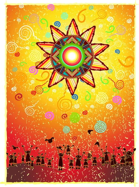 Sunny celebration vector illustration — Stok Vektör
