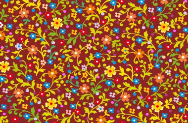 Vector drawing of floral fabric ornament clipart