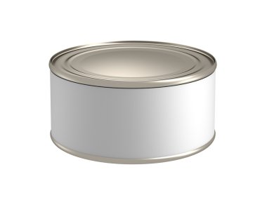 Tin with blank label clipart