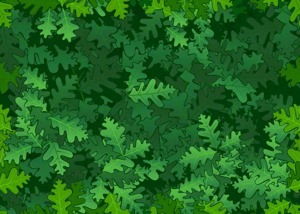 Oak leaves seamless texture — Stock Vector