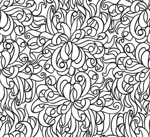 วอลล์เปเปอร์เวกเตอร์เส้นไร้รอยต่อดอกไม้ — ภาพเวกเตอร์สต็อก