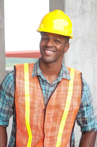 非洲裔美国建筑工人 — 图库照片