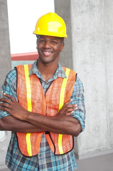 Afroamerikanska byggnadsarbetare — Stockfoto