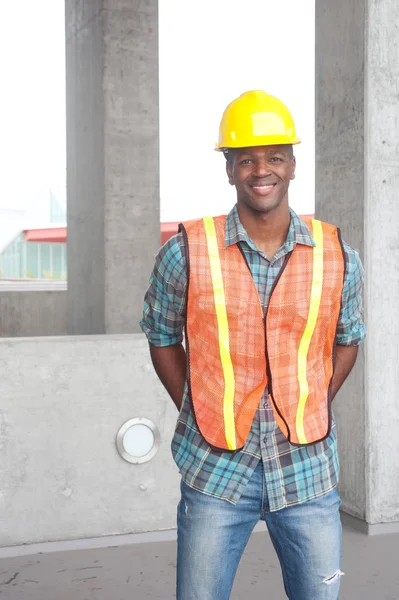 African american bouwvakker — Stockfoto