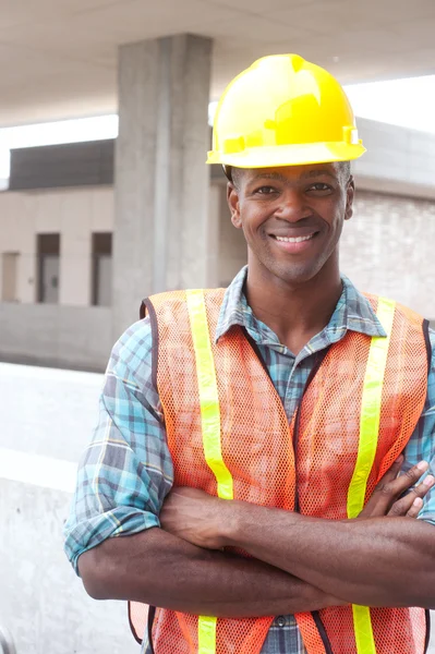 Ouvrier de la construction afro-américain — Photo