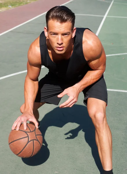 Portrait of a male basketball player — Stock Photo, Image
