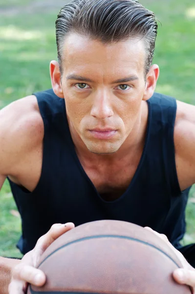 stock image Portrait of a muscular male basketball player