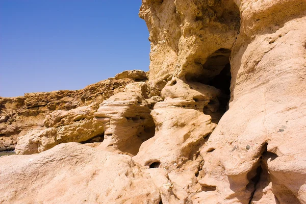 stock image Landscape, Limestone precipice with cave