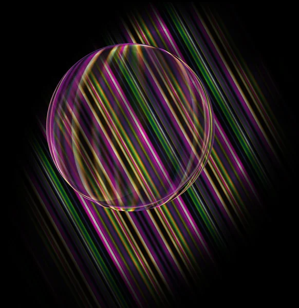 Пузырь до цветного фона в темноте — стоковое фото