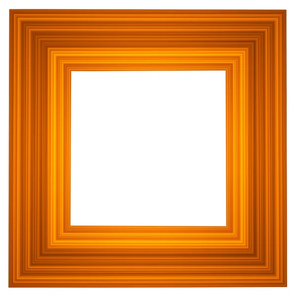 Wooden picture frame isolated abstract illustration — Stock Photo, Image