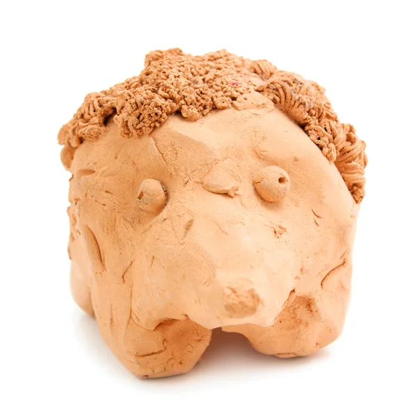 stock image Funny homemade clay hedgehog toy