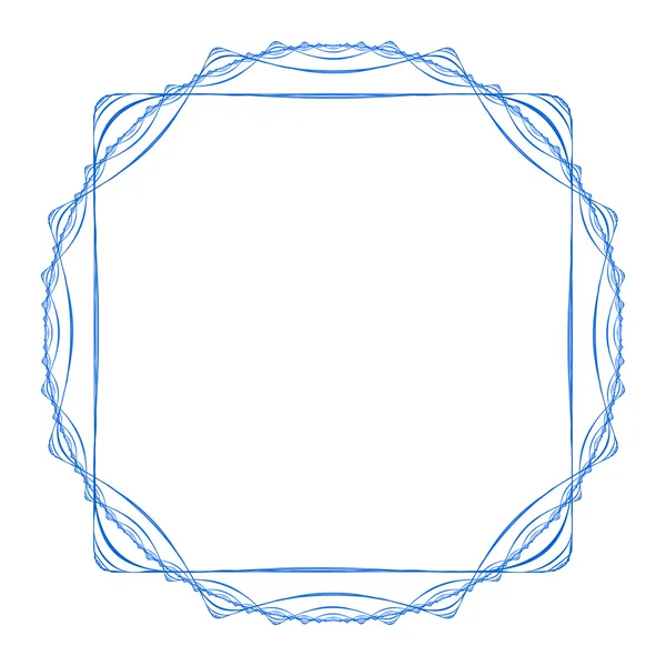 Modré figuroval rám čtvercového tvaru — Stock fotografie