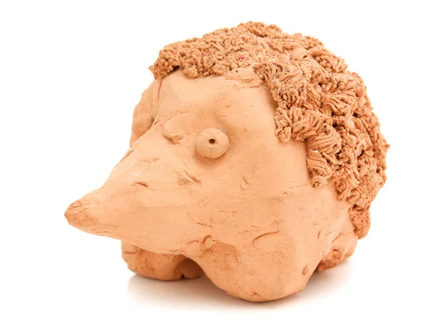 stock image Funny homemade clay hedgehog toy