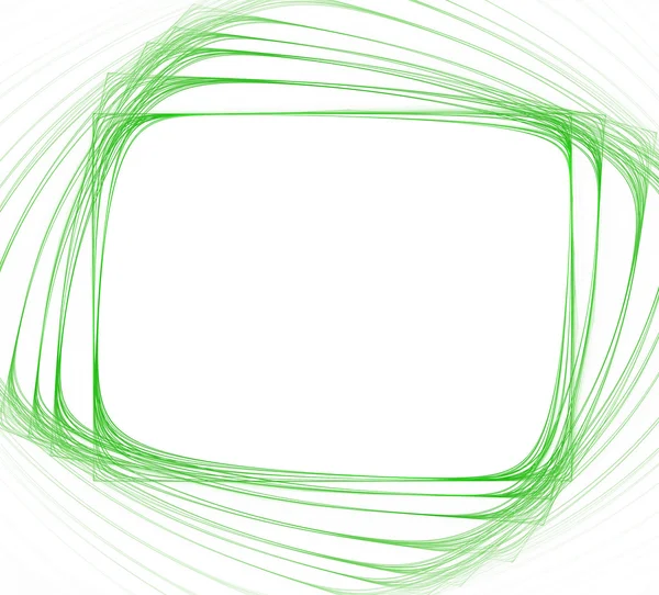 Zieloną ramką o kształcie prostokąta — Zdjęcie stockowe