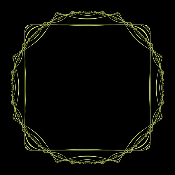 正方形の緑の計算フレーム — ストック写真