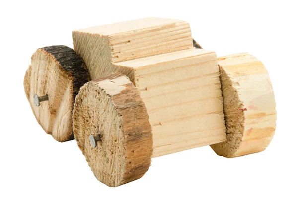 Zelfgemaakte houten auto speelgoed — Stockfoto
