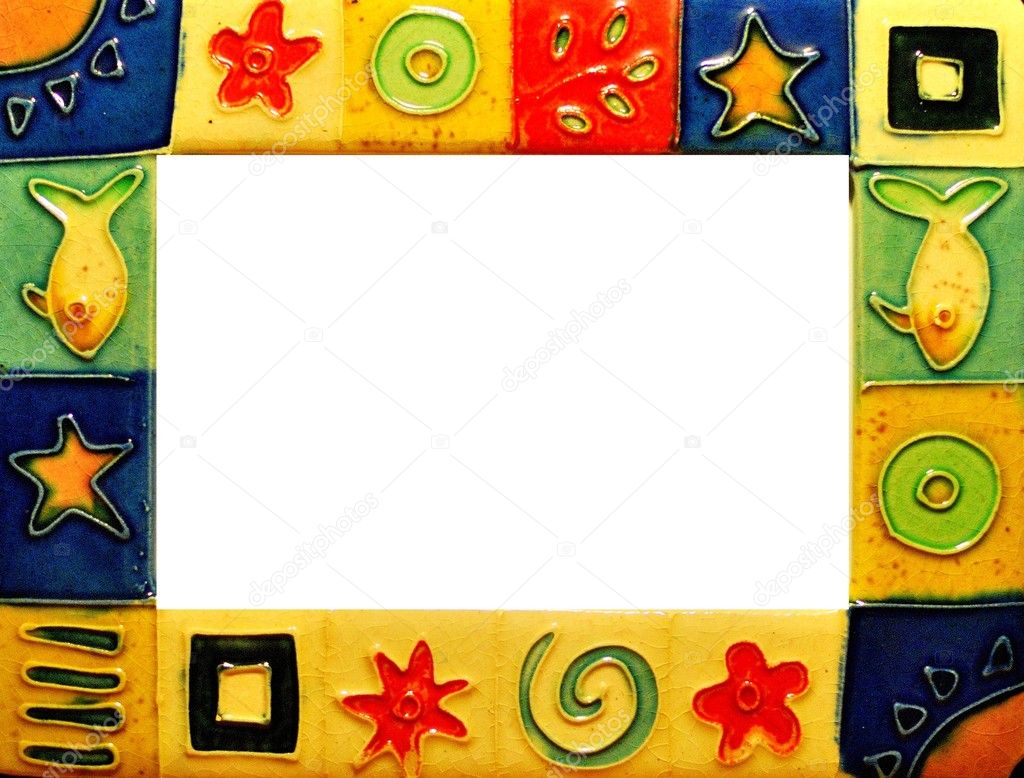 A colourful picture frame